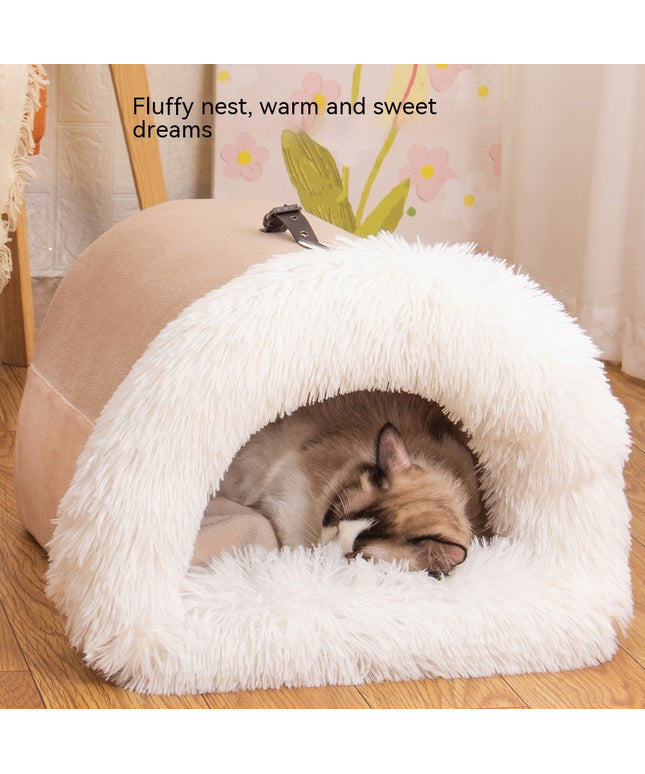 New Splice Portable Pet Nest Portable Autumn And Winter Warm Dog Nest Moisture-proof Long Fur Cat Nest Cross Border Pet Nest