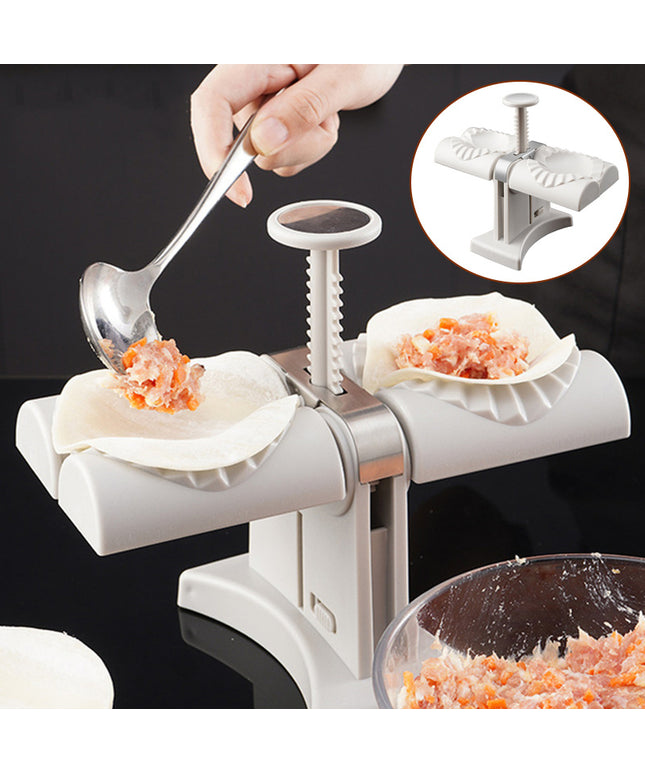 Dumpling Mould Double Head Dumpling Mold Lazy Artifact Manual Press Noodle Dumpling Maker Kitchen Accessories Dumpling Maker