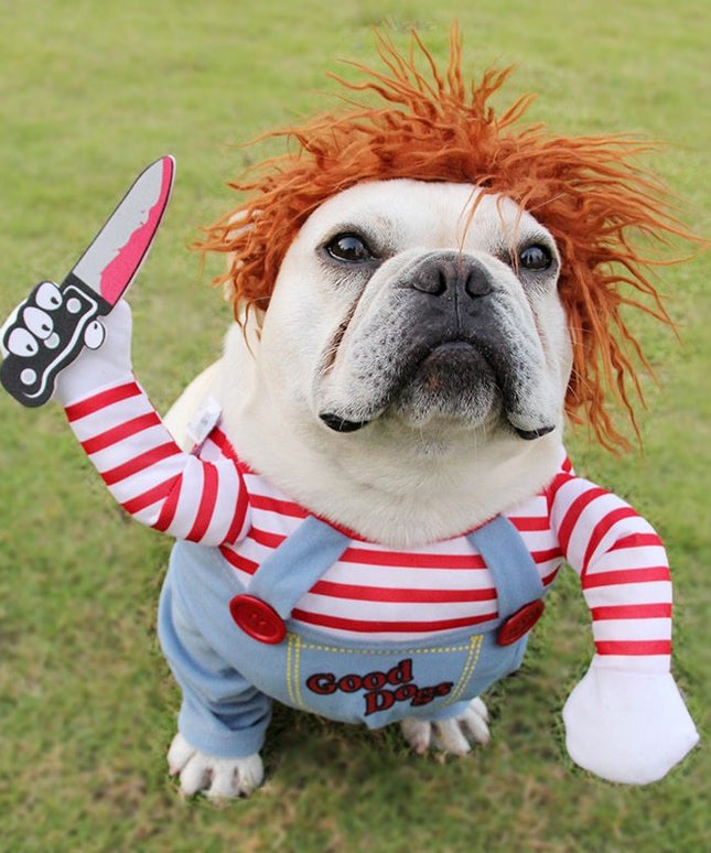 Halloween Pet Costume Pet Dog Funny Clothes Adjustable Dog Cosplay Costume Scary Costume Party Gatherings