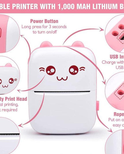 Portable Mini Pocket Printer BT Thermal Printer