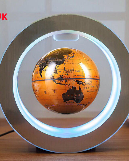 Round LED World Map Floating Globe Magnetic Levitation Light Anti Gravity Magic