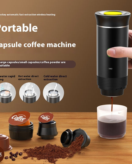 Electric Grinder Coffee Travel Handy 3 In1 Espresso Portable Coffee Espresso Maker Machine Cafe Portable Capsule Coffee Machine Kitchen Gadgets