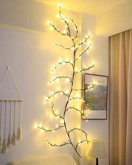Vines With Lights Christmas Garland Light Flexible DIY Willow Vine Branch LED Light For Room Wall Wedding Party Decor