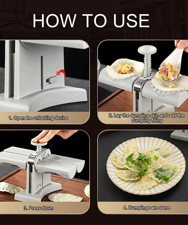 Dumpling Mould Double Head Dumpling Mold Lazy Artifact Manual Press Noodle Dumpling Maker Kitchen Accessories Dumpling Maker