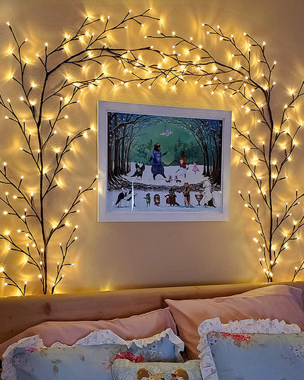 Vines With Lights Christmas Garland Light Flexible DIY Willow Vine Branch LED Light For Room Wall Wedding Party Decor