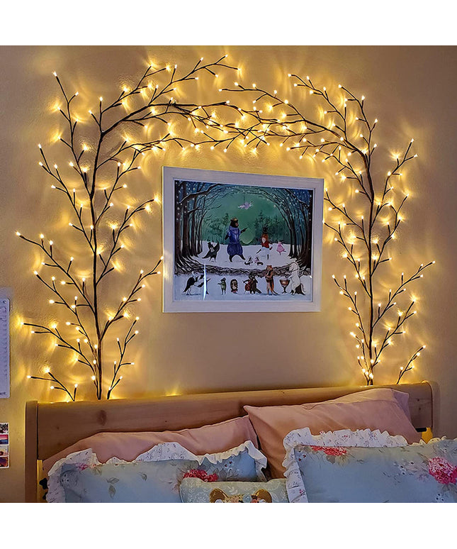 Vines With Lights Christmas Garland Light Flexible DIY Willow Vine Branch LED Light For Room Wall Wedding Party Decor