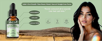 Slacha Tea Tree Essential Oil | 100% Pure & Natural | Steam Distilled | For Hair, Skin & Relaxation | 15ML  (BUY 1 GET 1 FREE)