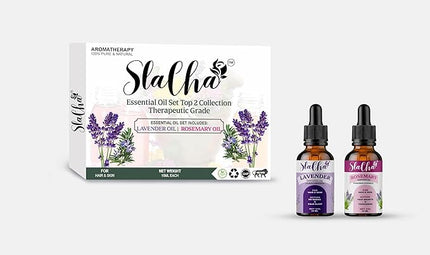 Slacha Lavender & Rosemary Essential Oil | 100% Pure & Natural | Steam Distilled | For Hair, Skin & Relaxation | 15ML (Pack of 2)  (BUY 1 PACK GET 1 FREE)