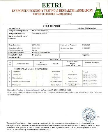 Slacha Tea Tree Essential Oil | 100% Pure & Natural | Steam Distilled | For Hair, Skin & Relaxation | 15ML  (BUY 1 GET 1 FREE)