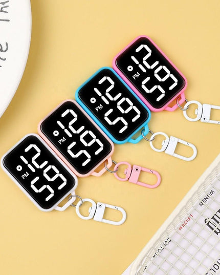 LED Digital Display Keychain Watch