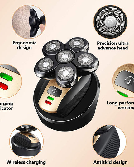 5 In 1 Multifunctional Electric Shaver 5 Blade Razor For Men Shaved Head Rechargeable Shaving Machine Beard Nose Hair Trimmer