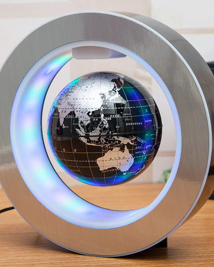 Round LED World Map Floating Globe Magnetic Levitation Light Anti Gravity Magic