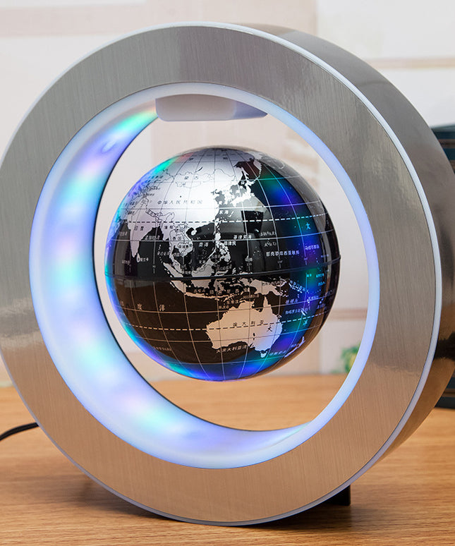Round LED World Map Floating Globe Magnetic Levitation Light Anti Gravity Magic