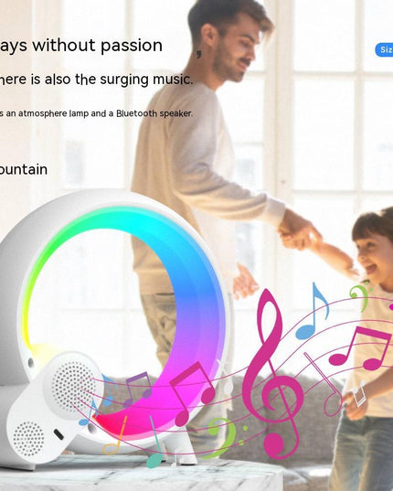 Creative Q Light Analog Sunrise Digital Display Alarm Clock Bluetooth Audio Intelligent Wake-up Q Colorful Atmosphere Light