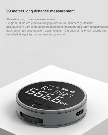 Distance Measuring Instrument Electronic Measuring Ruler Tape Measure High Definition Digital LCD High Precision Electronic Measuring Ruler Tool