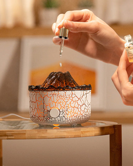 New Creative Volcano Humidifier Aromatherapy Machine Spray Jellyfish Air Flame Humidifier Diffuser