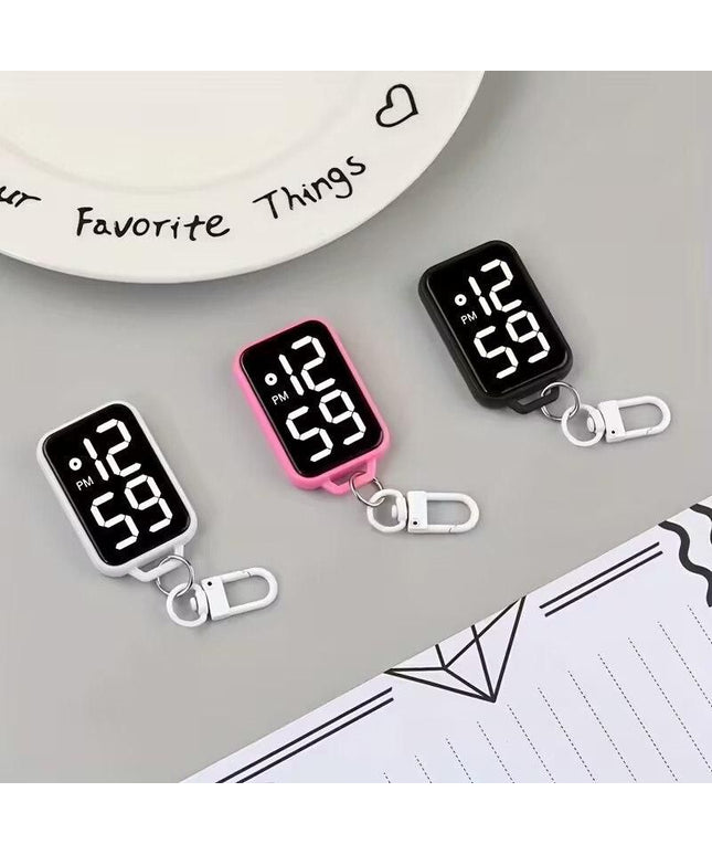 LED Digital Display Keychain Watch