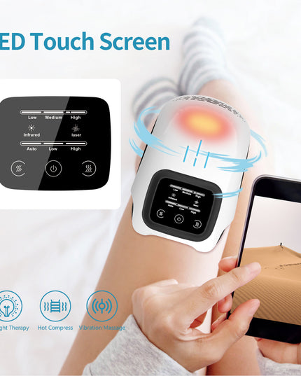 Intelligent Home Use Electric Intelligent Kneading Heating Knee Massager Rechargeable Pain Relief Infrared Laser Vibration Knee Massager