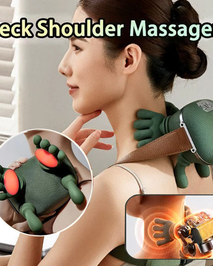 Electric Neck And Shoulder Muscle Massager Wireless Shoulder And Back Kneading Massage Shawl Neck Masajeador Relax Pain Relief