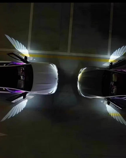 Car Rearview Mirror Courtesy Lamp Angel Wings