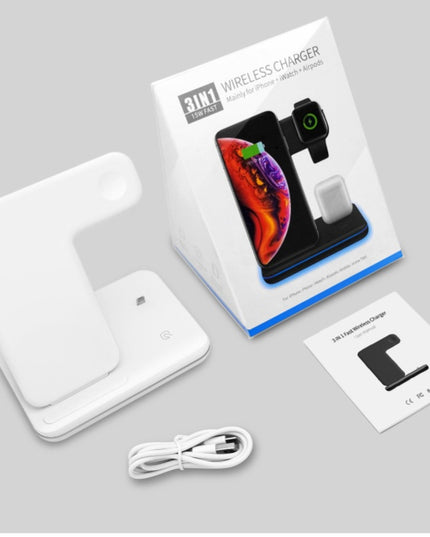 Compatible Mobile Phone Watch Earphone Wireless Charger 3 In 1 Wireless Charger Stand