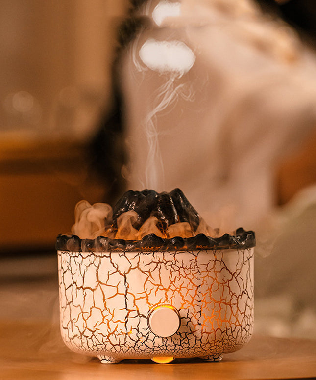 New Creative Volcano Humidifier Aromatherapy Machine Spray Jellyfish Air Flame Humidifier Diffuser