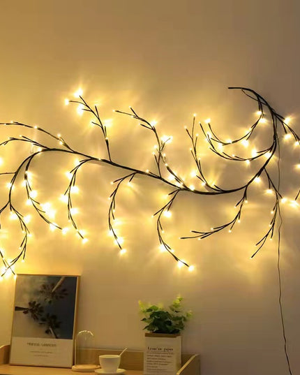 Vines With Lights Christmas Garland Light Flexible DIY Willow Vine Branch LED Light For Room Wall Wedding Party Decor