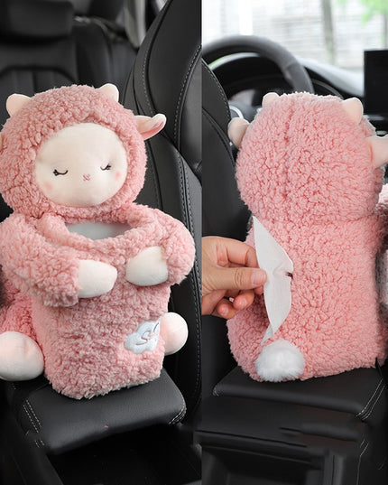 Creative Car Tissue Box Trash Can Two-in-one Cute Armrest Box Pumping Paper Box
