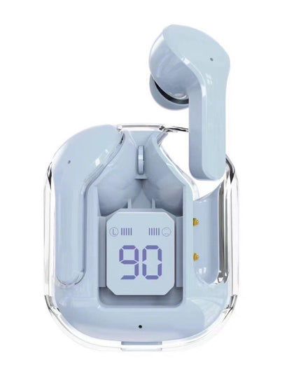 New Mini Transparent Wireless Bluetooth Headset Digital Display ENC Noise Reduction True Wireless Sports Music