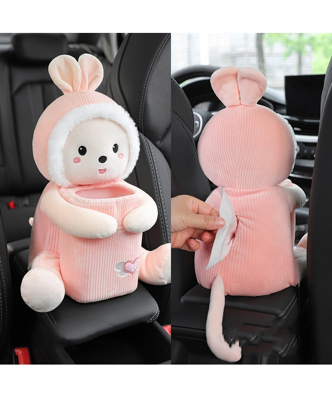 Creative Car Tissue Box Trash Can Two-in-one Cute Armrest Box Pumping Paper Box