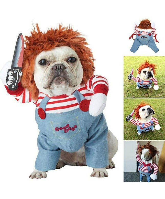 Halloween Pet Costume Pet Dog Funny Clothes Adjustable Dog Cosplay Costume Scary Costume Party Gatherings
