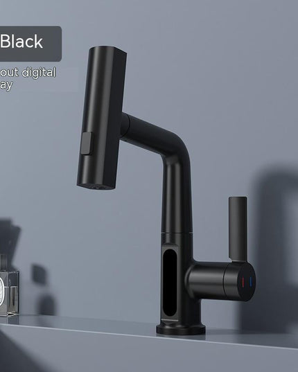 Intelligent Digital Display Faucet Pull-out Basin Faucet Temperature Digital Display Rotation