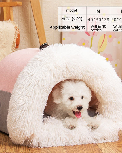 New Splice Portable Pet Nest Portable Autumn And Winter Warm Dog Nest Moisture-proof Long Fur Cat Nest Cross Border Pet Nest