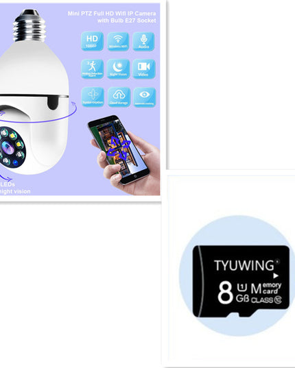 WiFi CAMERA 1080P Bulb 4X Zoom Camera E27 Home 5GWiFi Alarm Monitor