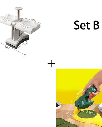 Dumpling Mould Double Head Dumpling Mold Lazy Artifact Manual Press Noodle Dumpling Maker Kitchen Accessories Dumpling Maker