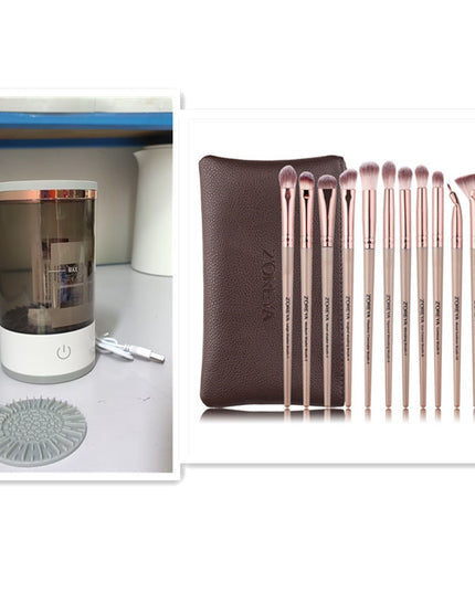 Women Eye Shadow Brush Cleaning Tool Portable Electric Makeup Brush Cleaner Machine With USB Charging Automatic Cosmetic Brush
