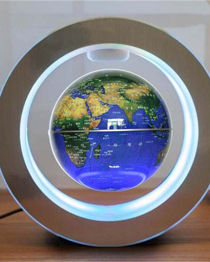 Round LED World Map Floating Globe Magnetic Levitation Light Anti Gravity Magic