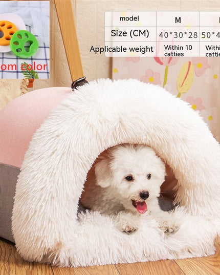 New Splice Portable Pet Nest Portable Autumn And Winter Warm Dog Nest Moisture-proof Long Fur Cat Nest Cross Border Pet Nest