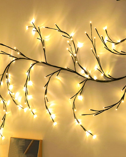 Vines With Lights Christmas Garland Light Flexible DIY Willow Vine Branch LED Light For Room Wall Wedding Party Decor