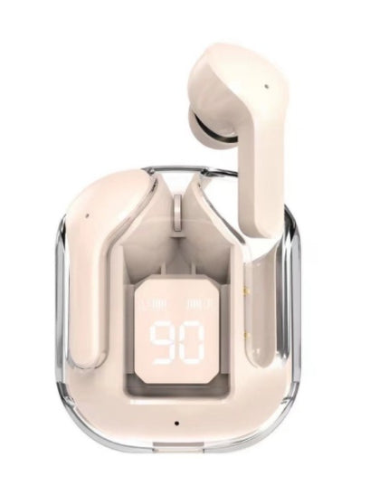 New Mini Transparent Wireless Bluetooth Headset Digital Display ENC Noise Reduction True Wireless Sports Music