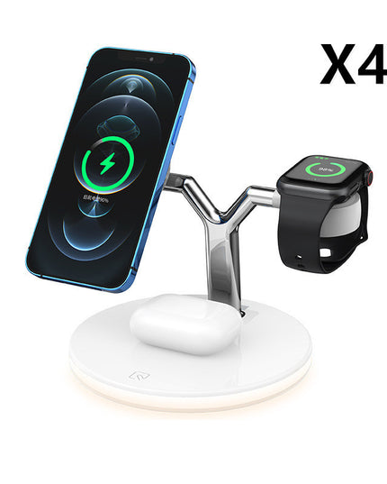 Compatible with Apple, 3 In 1 Magnetic Wireless Charger 15W Fast Charging Station For Magsafe Chargers