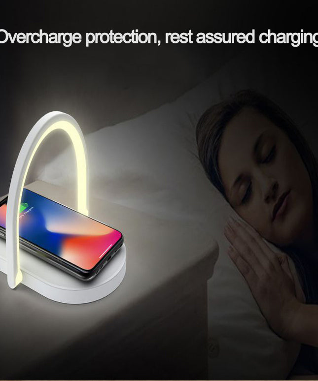 3 In 1 Foldable Wireless Charger Night Light Wireless Charging Station Stonego LED Reading Table Lamp 15W Fast Charging Light