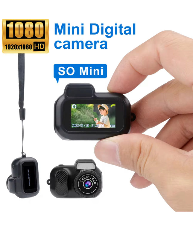 Retro Mini Camera With Screen Indoor Home Outdoor 1080p HD Portable Very Small Camera Video Support Holiday Gifts