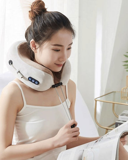 U Shaped Massage Pillow Neck Massage Device Electric Neck Massager Apparatus Shoulder Back Cervical Massager For Body Relaxation