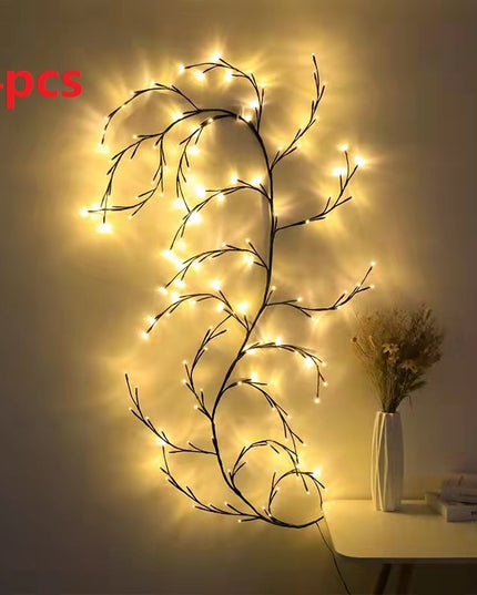 Vines With Lights Christmas Garland Light Flexible DIY Willow Vine Branch LED Light For Room Wall Wedding Party Decor