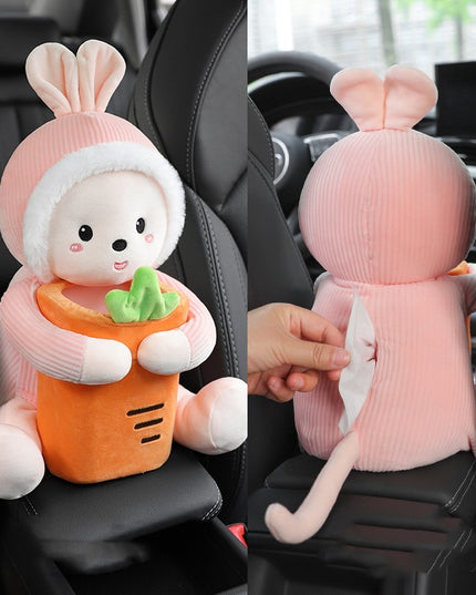 Creative Car Tissue Box Trash Can Two-in-one Cute Armrest Box Pumping Paper Box