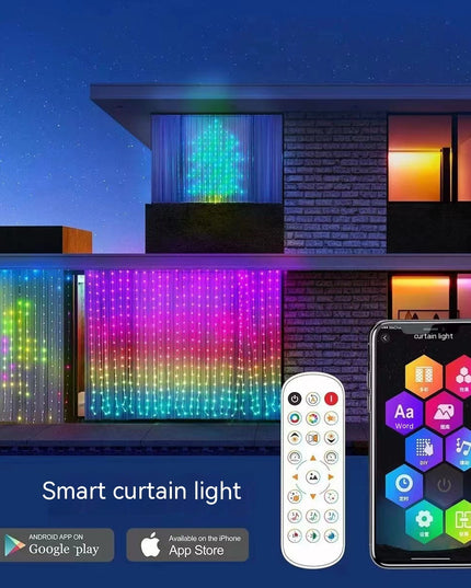 Christmas Decoration Led Rubber-covered Wire Curtain Light