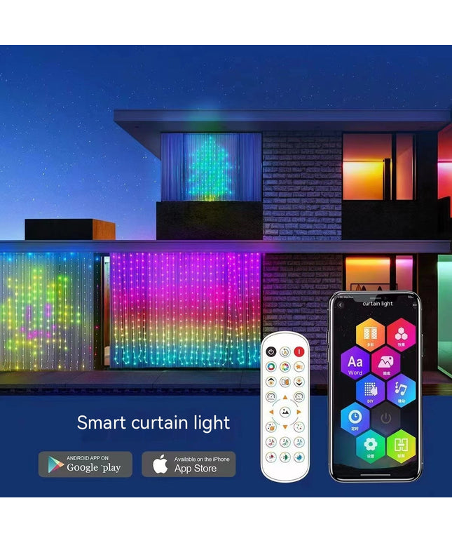 Christmas Decoration Led Rubber-covered Wire Curtain Light