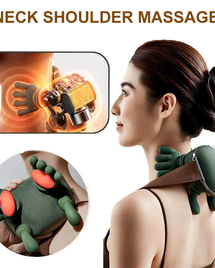 Electric Neck And Shoulder Muscle Massager Wireless Shoulder And Back Kneading Massage Shawl Neck Masajeador Relax Pain Relief