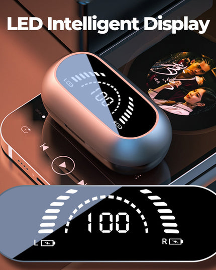 Ear Clip Bone Conduction Headphone Bluetooth-compatible 5.2 HIFI Wireless Earphone Touch Handsfree Sports Noise Cancelling Headset With Mic